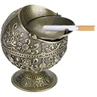 Ceniceros Originales- Cenicero Grande Adornos De Artesanía De Metal- Decoración De Patrón Estampado- Para El Hogar Y La…